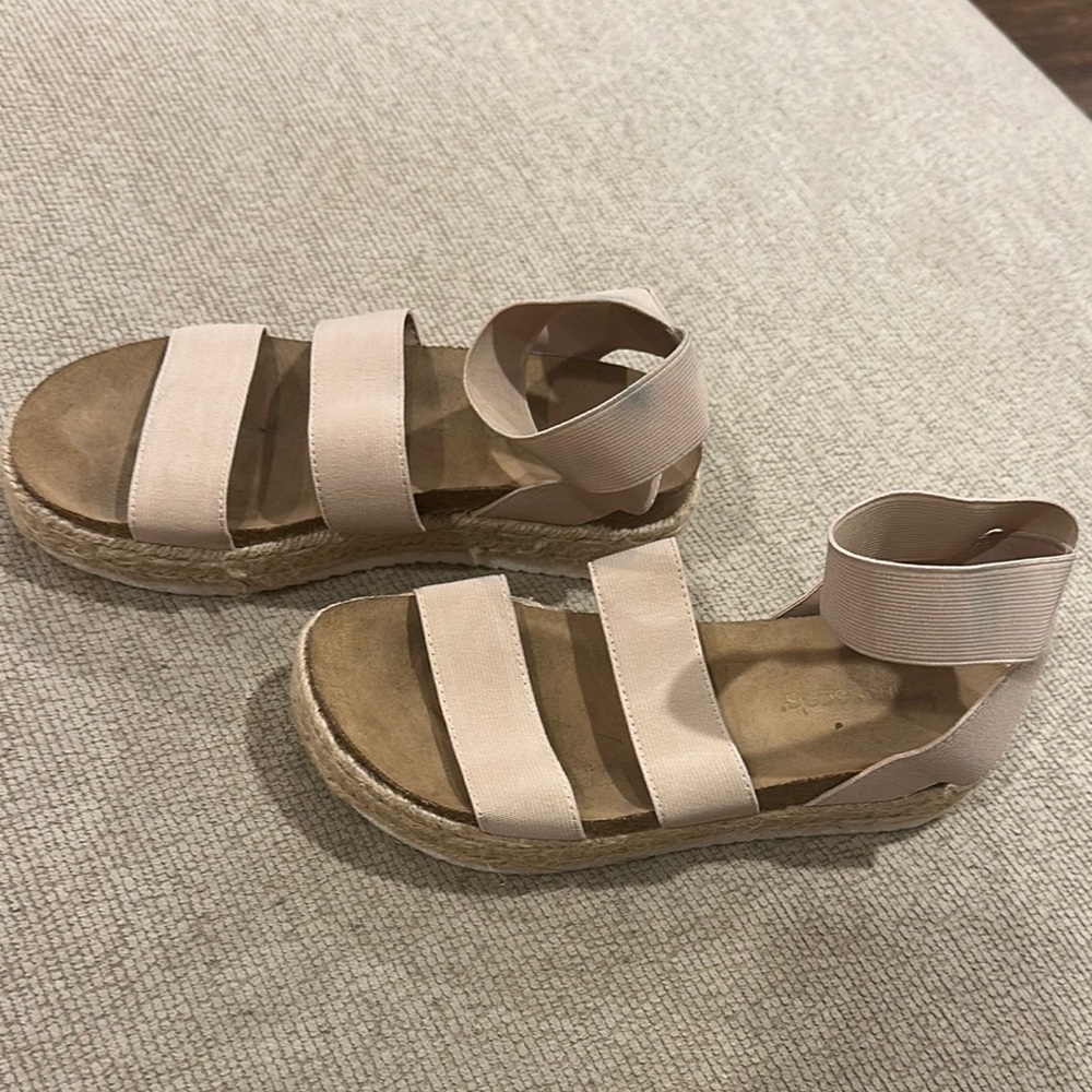 Francesca's Collections Pink Sandals Comfortable Strappy Design